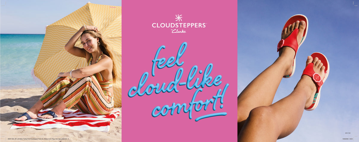 Cloudsteppers by Clarks flip flops and sandals, buy 2 get RM329