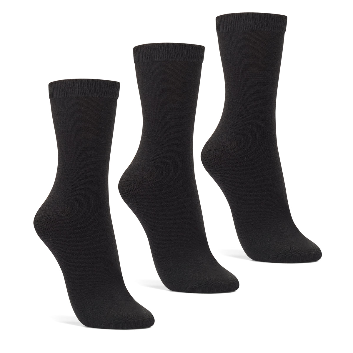 Womens Long Casual Crew Socks 3 Pack