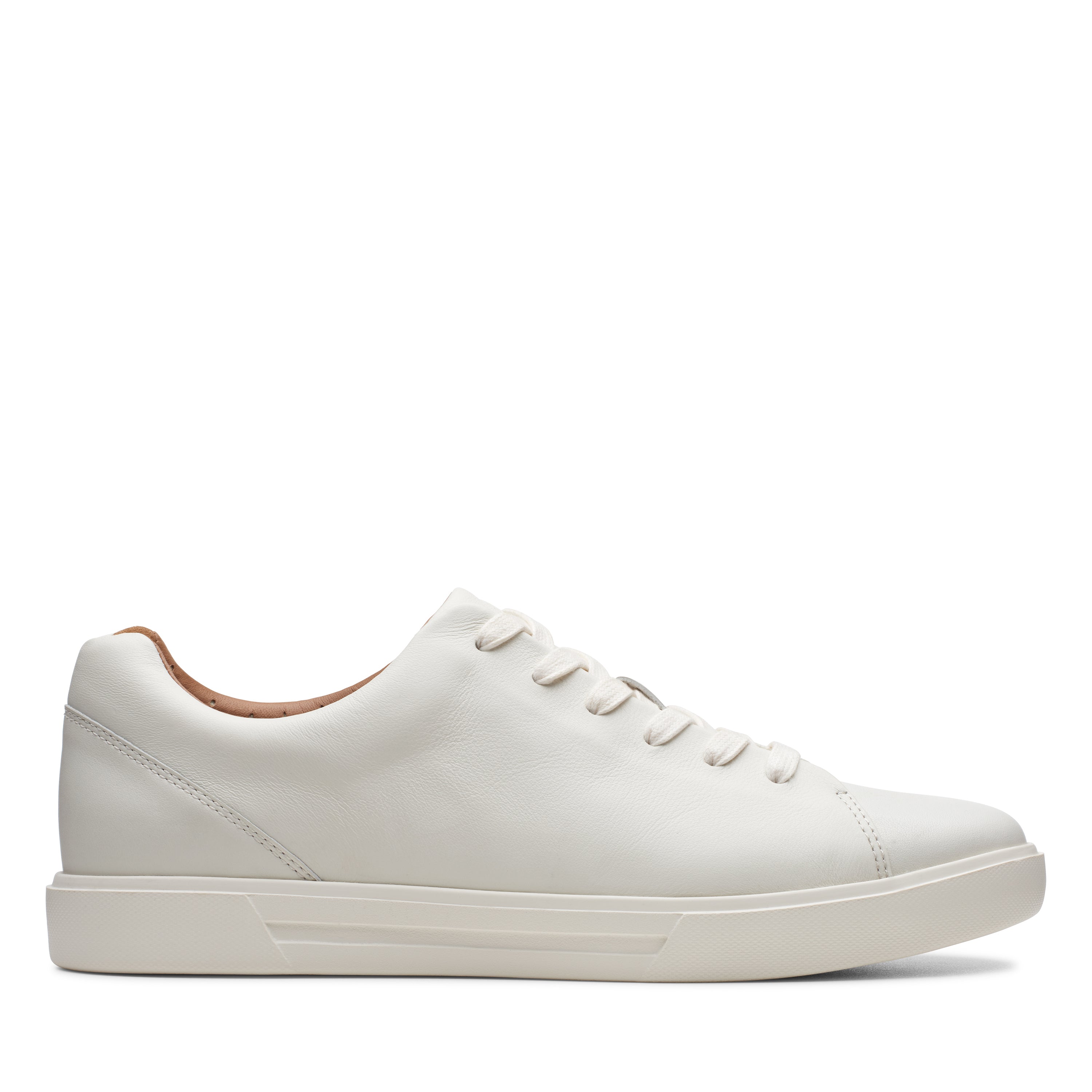 Clarks white deals leather sneakers